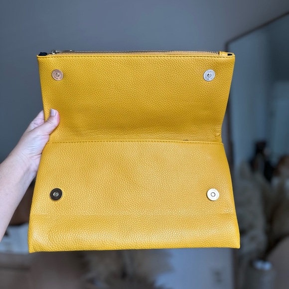 Mustard Yellow Envelope Clutch - Picture 2 of 5
